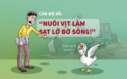 Cán bộ xã: Nuôi vịt làm sạt lở bờ sông!