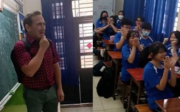 Cả lớp sung sướng khi thầy giáo tiếng Anh thông báo 'dạy hôm cuối'