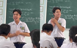 Nam sinh diễn tả sinh động từng cử chỉ khi thầy giáo kiểm tra bài cũ