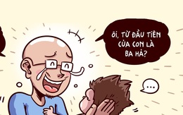 Ông bố té ngửa vì lời nói đầu đời của con trai