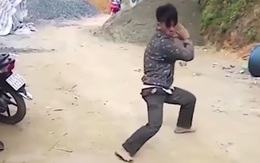 Thanh niên say rượu múa 'túy quyền' kiểu lì đòn