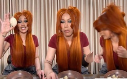 'Cây hài nhân dân' Cardi B lần đầu ăn trứng vịt lộn