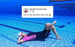 Ảnh vui 26-3: Ánh Viên 'flex' khả năng nằm ngủ dưới nước