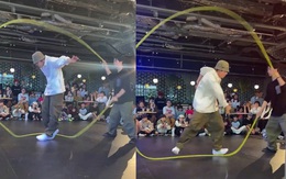 Chàng trai nhảy dây nghệ cả củ