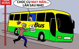 Người già bị xe buýt ngó lơ