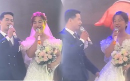 Cô dâu chú rể song ca 'vợ chồng son' cực ngọt