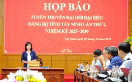 Đại hội Đảng bộ tỉnh Tây Ninh lần thứ I sẽ diễn ra từ ngày 8 đến 10-10-2025