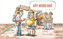 Nhìn là biết gia chủ âm mưu xây nhà trên đất người khác