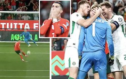 Cầu thủ Ireland phát cuồng khi thủ môn cản phá thành công penalty của Ronaldo
