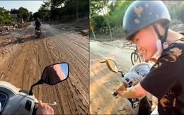 Vừa xin 'trộm vía' đi xe không ngã thì content tự đến