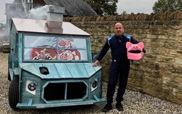 Nhà di động phá kỷ lục tốc độ: Nhà tự chế thô sơ nhưng tốc độ ngang xe đua