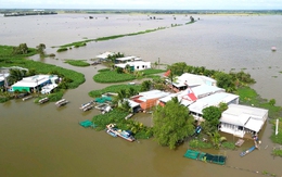 Hôm nay Đồng Tháp Mười đạt đỉnh lũ, nước dâng vào nhiều nhà dân