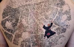 Ảnh vui 30-10: Thanh niên xăm nguyên bản đồ làng Lá lên lưng