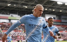 Haaland 'không thể tạm dừng' với bàn thắng thứ 16 trong 9 trận đưa Man City trở lại top 5