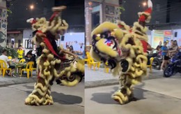 Đang giận nhau mà lỡ nhận job múa lân chung