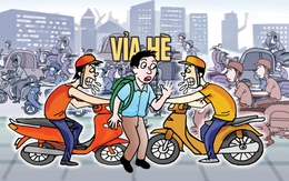 Người đi bộ cầu xin được đi bộ trên... vỉa hè