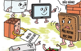 Chiếc bóp của phụ huynh giơ tay đầu hàng