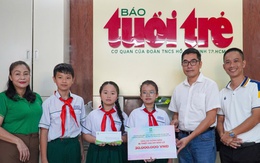 Cô trò gây quỹ nhờ báo Tuổi Trẻ gửi đồng bào vùng lũ