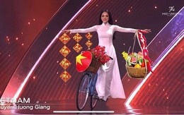 Ảnh chế Hương Giang 'làm xiếc' trên sân khấu Miss Universe
