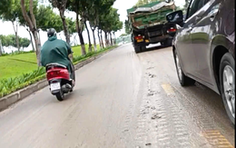 Xe ben chục tấn bất chấp biển cấm, nhiều tuyến phố Đà Nẵng lem nhem bùn đất