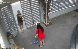 Vợ đang quét sân không dám cãi một lời khi 'chồng gia trưởng'