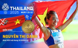 Điền kinh tỏa sáng với 'hat-trick vàng' giúp Việt Nam chạm mốc 40 HCV trong ngày 15-12