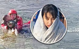 Bé gái 13 tuổi liều mình lao ra hồ băng cứu người, nói dối với bố quần áo ướt là do xe tưới nước