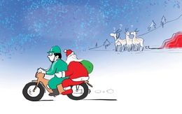 Vì sao ông già Noel đi xe ôm?