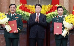 Trung tướng Đỗ Xuân Tụng, Đỗ Văn Bảnh được thăng quân hàm Thượng tướng