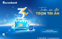Tràn ngập ưu đãi xuyên suốt trong tháng 12 sinh nhật Sacombank