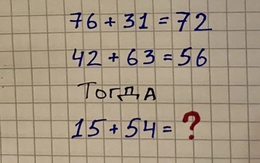 Câu đố toán học khiến nhiều người chào thua