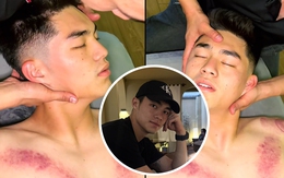 Clip thủ môn Trung Kiên đi massage bất ngờ hot hậu SEA Games 33