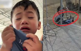 Bé trai khóc nức nở khi bị trộm mất xe đồ chơi
