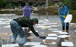 Bộ Quốc phòng huy động thiết bị khắc phục sự cố tràn dầu ở Dung Quất