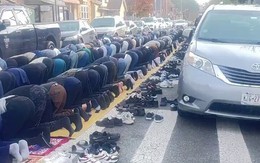 Video cho thấy đông đảo người Hồi giáo cầu nguyện trên đường phố Mỹ lúc 5 giờ sáng?