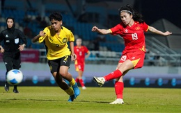 Hot girl Thanh Nhã bất lực 'phá lưới' Malaysia dù Việt Nam thắng 7-0