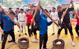 ‘Thần sấm’ Zakhar lần đầu trải nghiệm giã bánh giầy tại Việt Nam