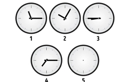 Người thông minh có tìm ra được đồng hồ số 5 chỉ mấy giờ?