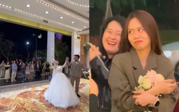 Cô gái hóa đá vì bắt được hoa cưới