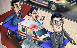 Cosplay trang phục cho đoàn phim ra mắt bằng xe cứu thương