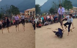 Cười sảng với màn thi chạy cà kheo