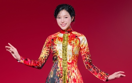 Áo dài kết hợp áo bà ba trên cùng một thiết kế của Liên Hương