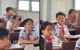 Nam sinh bốc chữ vút vào đầu trước giờ kiểm tra