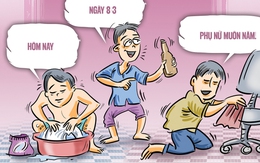 Hôm nay mùng 8 tháng 3, tui giặt cho bà cái áo của tui