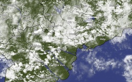 Cả vùng mây từ Đồng Nai, Vũng Tàu kéo về TP.HCM, có mưa to