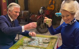 Hoàng hậu Bỉ mặc áo dài, cùng Nhà vua dạo phố Hà Nội và uống cà phê trứng