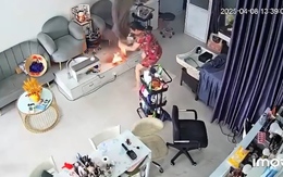 Người phụ nữ nhanh trí khi cục sạc dự phòng phát nổ