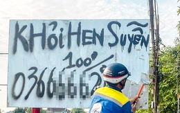 Xịt sơn quảng cáo khỏi hen 100% 'tấn công' cả biển báo giao thông