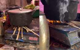 Độc lạ cách người phụ nữ dùng bếp gas