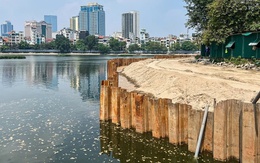 Quận Đống Đa phủ nhận việc dùng bê tông không đảm bảo để cải tạo hồ Hoàng Cầu